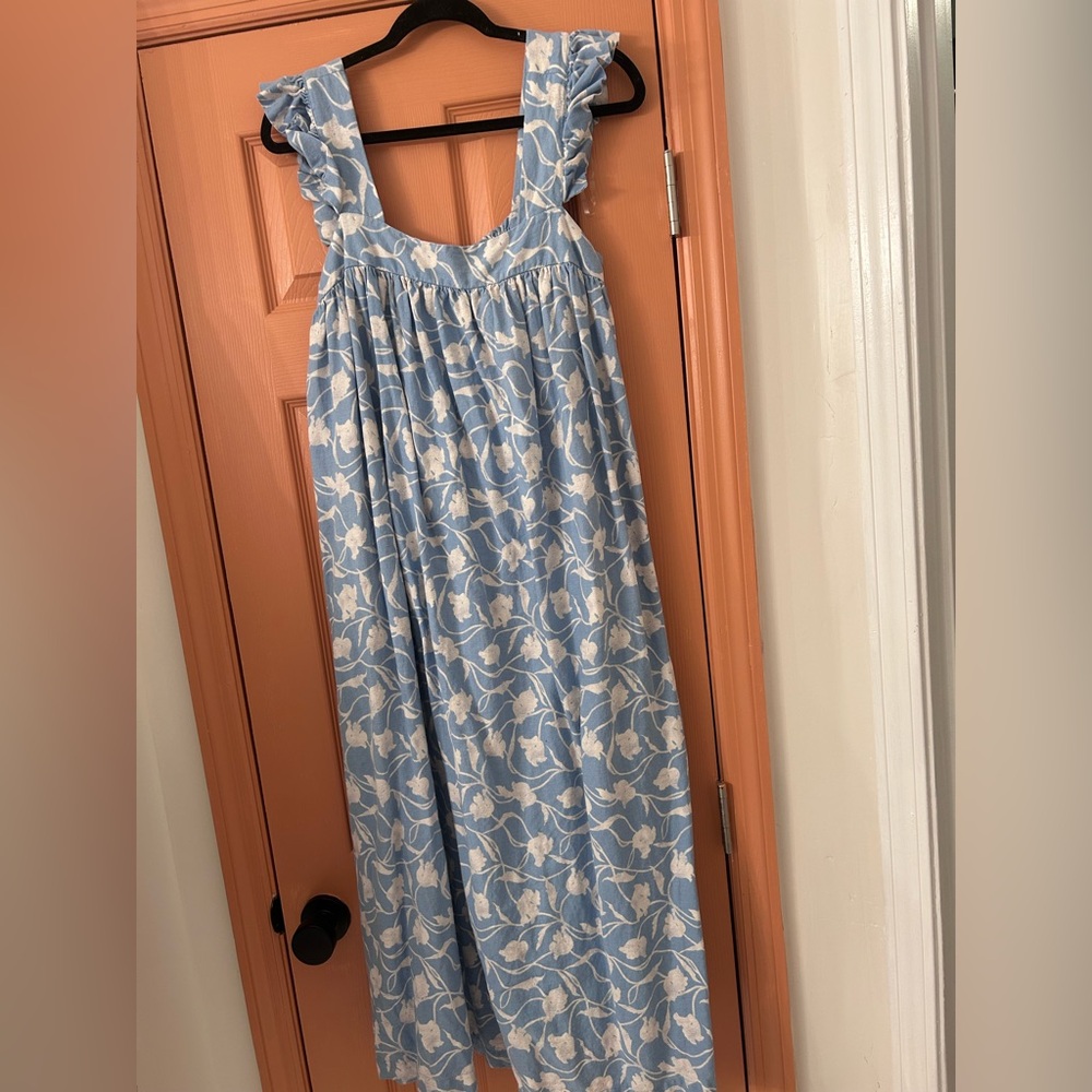 Blue and white midi dress - A New Day